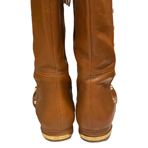 MICHAEL KORS | AILEE GOLD STUD BOOTS SZ 7 - Picture 11 of 16